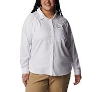 Columbia Damen Anytime Lite Long Sleeve Wander-Shirt, Weiss/opulenter Garten, Groß