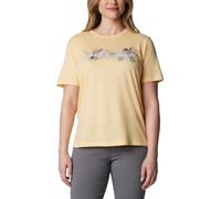 Columbia Damen Bluebird Day Relaxed Crew Neck T-Shirt, Sunkissed Heather/Branded Bouquet, Mittel