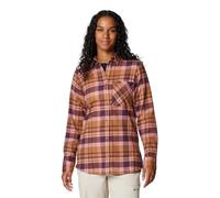 Columbia Damen Calico Basin Flannel Langarmshirt, Moonvista Multiplaid, 2X