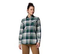 Columbia Damen Calico Basin Flannel Langarmshirt, Rain Forest Multiplaid, Klein