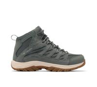 Wanderschuh COLUMBIA "CRESTWOOD™ MID WATERPROOF", Damen, Gr. 42, grau (sedona sage, tea light), Leder, Synthetik, Textil, Schuhe Wanderschuh, knöchelhohe Form, wasserdichte Ausführung, profilierte Gum