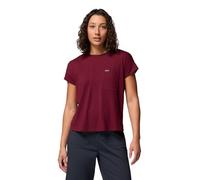 Columbia Daniela Falls Kurzarm-T-Shirt, Stricktop, Feuchtigkeitsableitendes Material, Dynamische Stretch-Passform, Atmungsaktive Seitenbelüftung, Brusttasche, UPF 50 Schutz - Damen