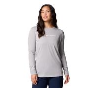 Columbia Damen North Cascades Langarm Langärmeliges T-Shirt, Grau meliert/Edelstein, XL