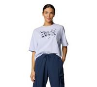 Columbia Damen North Cascades Relaxed Tee Kurzärmeliges T-Shirt, Schneeverwehung/Blumenemblem, L