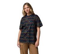 Columbia Damen Sequoia Grove Printed Tee Kurzärmeliges T-Shirt, Collegiate Navy, Horizons, L EU