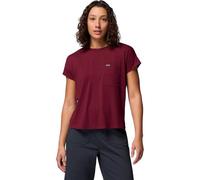 Columbia Daniela Falls Kurzarm-T-Shirt, Stricktop, Feuchtigkeitsableitendes Material, Dynamische Stretch-Passform, Atmungsaktive Seitenbelüftung, Brusttasche, UPF 50 Schutz - Damen