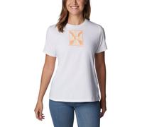 Columbia Damen Sun Trek T-Shirt mit kurzen Ärmeln, Weiß/gewellte Strahlen, Mittel