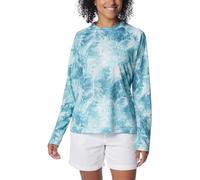 Columbia Damen Super Tidal T-Shirt, langärmelig, Gulf Stream Digishores, Groß