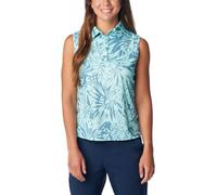 Columbia Damen Super Tidal Tee ärmelloses Poloshirt T-Shirt, Canyon Blue Tropicones, Groß