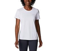 Columbia Damen Wanderung, Kurzärmelig, Rundhalsausschnitt Wander-Shirt, Weiss/opulenter Garten, 1X