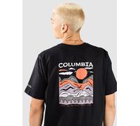 Columbia Sportswear T-Shirt Explorers Canyon Back Kurzarm Schwarz Peaks and Waves Herren Größe M