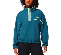 Columbia - Fleece mit Halbdruck - Helvetia II Cropped Half Snap Fleece Everblue Crshd Blue Ctrn Hz für Damen - Größe XL - Blau Blau XL