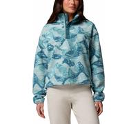 Columbia - Fleecejacke mit halbhohem Kragen - Damen / Frau - Helvetia II Printed Cropped Half Snap Marine Light Sunscape - Helvetia II Blau L