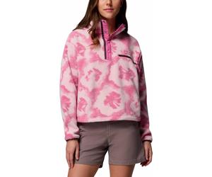 Columbia - Fleecejacke mit halbhohem Kragen - Damen / Frau - Helvetia II Printed Cropped Half Snap Rosette Sprayflower - Helvetia II Rosa XL