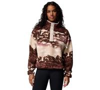 Columbia - Bedrucktes Fleece mit Halbdruck - Helvetia II Printed Cropped Half Snap Tobacco Sisters Dark Stone für Damen - Größe M - Braun Braun M