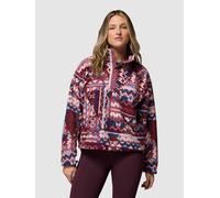 Columbia Helvetia II Printed Cropped Half Snap Half-Zip Fleece Pullover antique mauve / geomix Damen Gr. L