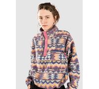 Columbia Helvetia II Printed Cropped Half Snap Half-Zip Fleece Pullover sea salt / retrotree Damen Gr. S