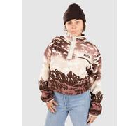 Columbia Helvetia II Printed Cropped Half Snap Half-Zip Fleece Pullover tobacco sisters / dk stn Damen Gr. XS