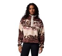 Columbia Helvetia II Printed Cropped Half Snap Half-Zip Fleece Pullover tobacco sisters / dk stn Damen Gr. M