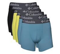 Columbia Herren 6 Pack Performance Boxer Brief Retroshorts, Blaugrün/Neongrün/Schwarz, Large (6er Pack)