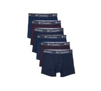 Columbia Herren Boxershorts, Polyester, Spandex, 6 Stück Retroshorts, Dark Mountain Grey/Dark Cherry/Navy, Large (6er Pack)