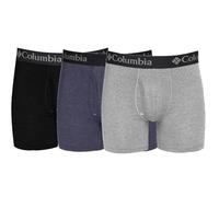 Columbia Herren-Boxershorts, Baumwolle, Stretch, 3er-Pack, Schwarz/Grau/Marineblau, Größe XL, Schwarz/Grau/Marineblau, X-Large
