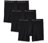 Columbia Herren Cotton Stretch 3 Pack Boxer Brief Retroshorts, Schwarz, Large (3er Pack)