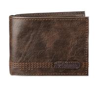 Columbia Herren Bi-Fold-Brieftasche Everyday – RFID-blockierend, schlank, ID-Fenster – Braunes Logo