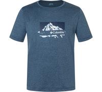 Columbia Kwick Hike Graphic Short Sleeve Tee collegiate navy heather, peak direction (465) S