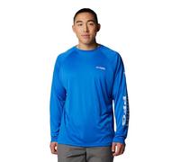 Columbia Herren Men’s PFG Terminal Tackle Long Sleeve Tee athletisch, Shirts, Farbenfrohes blaues und graues Logo, Large