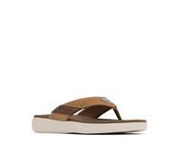 Columbia Herren PFG Boatside Flip Lea Sandale, Dark Truffle/Elk, 44 EU