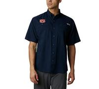 Columbia Herren PFG Collegiate Tamiami Kurzarm-Shirt, UV-Schutz, feuchtigkeitsableitendes Material, Jungen, Navy, Small