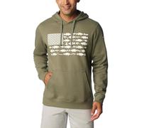 Columbia Herren PFG Fish Flag Ii Hoodie Kapuzenpullover, Cypress/Cool Grey Bass Lures, Large
