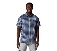 Columbia Herren PFG Super Slack Tide Camp Shirt Sonnenschutz Feuchtigkeitstransport Super Slack Tide Camp Shirt, Collegiate Navy Palaka Grid, XXL