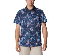 Columbia Herren PFG Super Slack Tide Camp Shirt Wander, Collegiate Navy Palmeria, Mittel