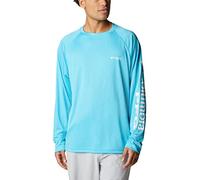 Columbia Herren PFG Terminal Tackle Long Sleeve Shirt Wanderhemd, Atoll/weißes Logo, Mittel