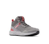 Columbia Herren Plateau Venture Mid Wanderschuh, Titainium Grey Steel/Fiery Red, 43.5 EU