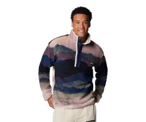 Columbia Herren Printed Half Snap Helvetia II bedrucktes Fleece mit halbem Schnappverschluss, Collegiate Navy Dolomites, XX-Large