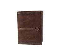 Columbia Herren RFID-blockierende Sicherheitstasche, dreifach gefaltet Reisezubehör-Bi-Fold-Brieftasche, braun geprägt, Einheitsgröße