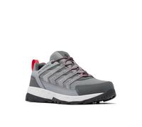 Columbia Herren Strata Trail Low Waterproof Wanderschuh, Titanium Grey Steel/Mountain Red, 40.5 EU