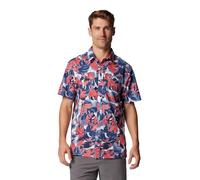 Columbia Herren Super Slack Tide Camp-Shirt, Collegiate Navy Ikat Palms, Größe XXL
