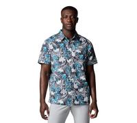 Columbia Herren Super Slack Tide Camp Shirt, Shark Tropicfield, XX-Large
