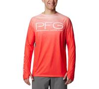 Columbia Herren Super Tackle Vent Long Sleeve Wander-Shirt, Bright Poppy Terminal Techcamo/City Grey, Mittel