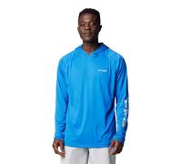 Columbia Herren Terminal Tackle Hoodie, Farbenfrohes blaues und graues Logo, X-Small