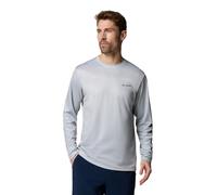 Columbia Herren Terminal Tackle PFG Fish Flag Long Sleeve T-Shirt, Cool Grey/Black Bass Lures, L