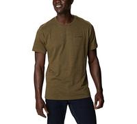 Columbia Herren Thistletown Hills Short Sleeve Wander-Shirt, Olivgrün meliert, Klein