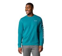 Columbia Herren Trek Crew Sweatshirt, River Blue/CSC Sleeve Logo, Large