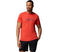 Columbia Zero Rules Light Short Sleeve Graphic Crew super sonic, scripted peaks (845) L