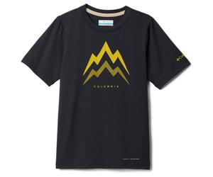 Columbia - Kid's Tech Trail Utility S/S Graphic Crew - Funktionsshirt, Gr. 128 S, schwarz (Black/Energetic)