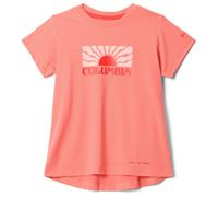 Columbia - Kid's Tech Trail Utility S/S Graphic Crew - Funktionsshirt, Gr. 152 L, rot (HotCoral/FloralGroove)